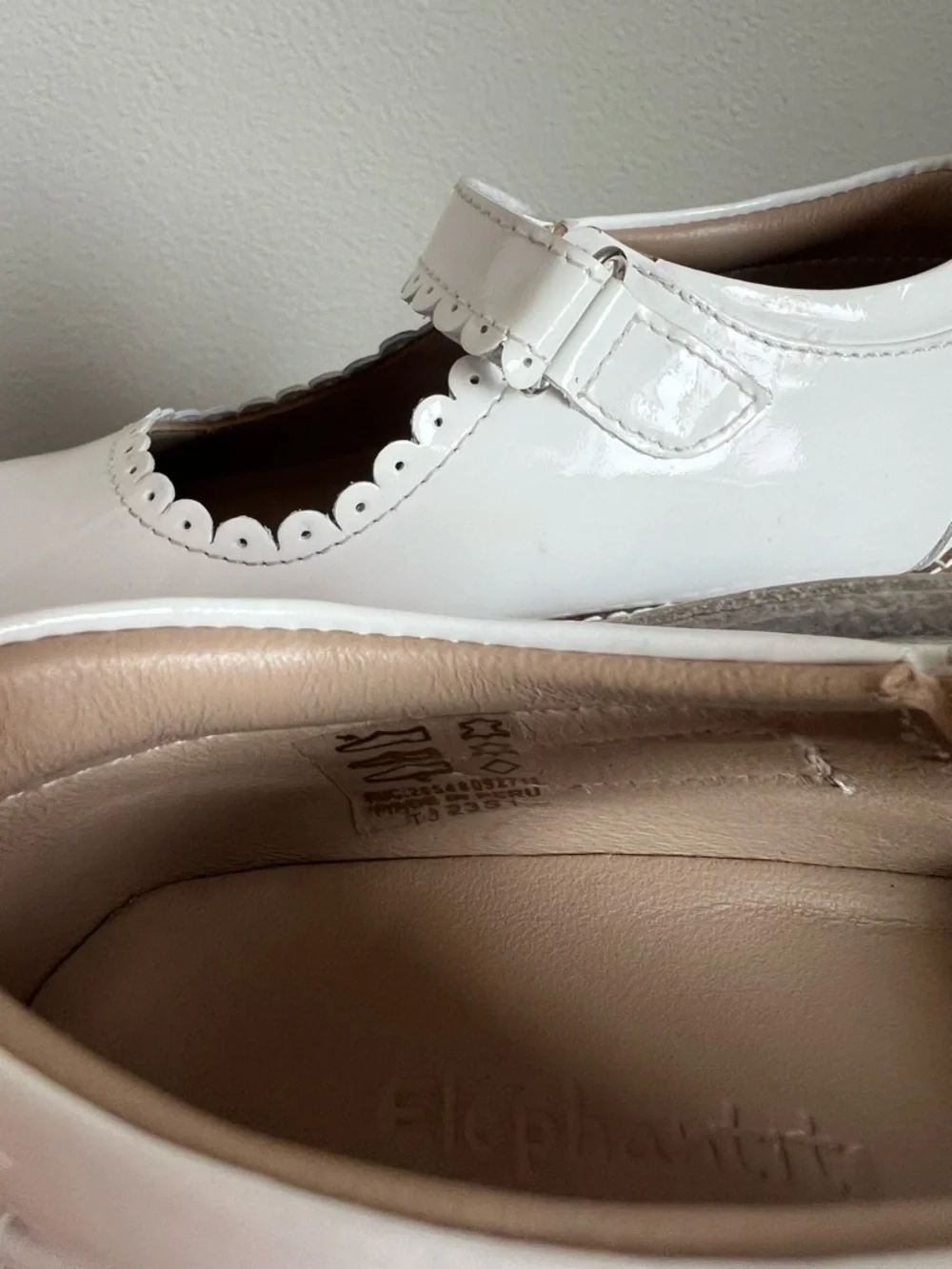 Elephantito Leather Mary Jane Girls Shoes White Size 10